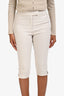 Celine Beige Twill Capri Pants Size XS