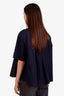 Loewe Navy Anagram Embroidered Short Sleeve Trapeze Shirt Size 42