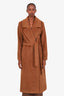 Sentaler Camel Wool Alpaca Blend Wrap Coat Size M