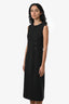 Prada Black Sleeveless Midi Dress Size 44