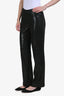 Akris Punto Black Silk Sequin Straight Leg Pants Size 8