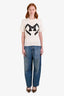 Maison Margiela MM6 Blue Denim Button Barrel Leg Jean Size 30