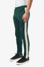 Burberry Green/White Drawstring Track Pants Size S