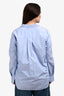 Brunello Cucinelli Blue Cotton Monili Detail Long Sleeve Button Down Shirt Size 3XL