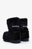Balenciaga Black Faux Mink Fur Alaska Low Winter Boots Size 37-38