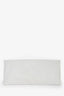 Saint Laurent 2023 White Leather Fold Over Clutch
