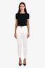 Dolce & Gabbana White Wool Tapered Trousers Size 40