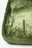 Fendi Green/Brown Sequins Mamma Baguette Shoulder Bag