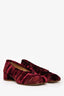 Maison Margiela Cordovan Red Velvet Tabi Ballet Block Heel Size 40
