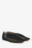 Le Monde Béryl Black Leather-Trimmed Mesh 'Luna' Ballet Flats Size 38
