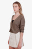 R13 Olive Green Linen Cardigan Size S
