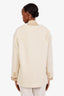 Celine Cream Wool Silk Button Up Jacket Est Size M