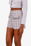 Veronica Beard Purple/Blue Inara Tweed Shorts Size 0