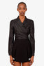 Pre-loved Chanel™ Black Silk Cropped Wrap Jacket Size 40