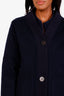 Hermès 2026 Navy Wool Cashmere Supple Coat Size 36