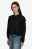 Isabel Marant Black Cotton Silk Lace Detailed Blouse Size 38