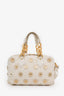 Louis Vuitton White 'Polka Dots Panama Tinkerbell' Top Handle Bag GHW