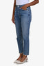 Agolde Blue Denim High Rise Unfinished Hem 'Riley' Jean Size 26
