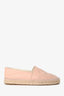 Pre-loved Chanel™ Blush Leather CC Espadrilles Size 37