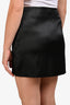Frame Black Satin Mini Skirt Size 8