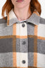 Joie Grey/White Plaid Teddy Button Up Jacket Size S
