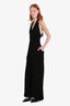 Frame Black Key Hole Halter Jumpsuit Size XS