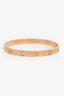Cartier 18K Pink Gold 4 Diamond Classic Love Bracelet Size 17
