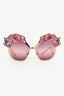Dolce & Gabbana Rose Gold/Pink Sequin Rose Sunglasses