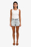 Alexander Wang Light Wash Crystal Stripe Denim Shorts Size 27