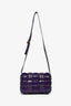 Bottega Veneta Dark Purple Shiny Leather Padded Cassette Crossbody Bag
