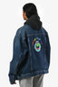 Balenciaga Blue Denim 'You are the world' Jacket Size 36
