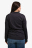 Burberry Navy Half-Zip Long Sleeve Sweater Size M