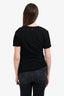 Victoria Beckham Black Cotton Ruched Top Size M