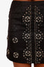 Gucci 2006 Black Beaded Crystal Mini Skirt Altered Size 42