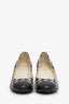 Pre-loved Chanel™ Black/White Tweed Cap Toe Heel Size 37