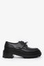 Hermès Black Leather 'Loyal Derby' Loafers Size 38