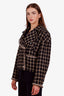 Pre-loved Chanel™ 21s Black Check Tweed Chain Rolled-Edged Jacket Size 40