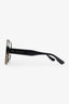 Gucci Black/Gold Interlocking G Logo Square Sunglasses