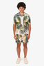 Amiri Paradise Print Button Down Short Sleeve + Short Set Size S Mens