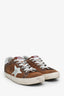 Golden Goose Brown Leather & Glitter Sneakers Size 39