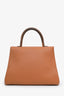 Delvaux Brown Grained Calfskin Brillant GM with Strap