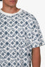 Louis Vuitton 2024 White/Blue Distressed Monogram T-Shirt Size XXL Mens