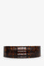 Cult Gaia Brown Acrylic Arc Clutch Bag