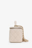 Pre-loved Chanel™ 2021+ Beige Lambskin CC Vanity Top Handle