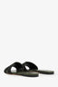 Christian Dior Green Canvas Embroidered Dway Slide Sandals Size 39