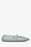 Alaïa Turquoise Mesh Ballet Flats Size 39