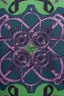 Hermès Green/Purple/Blue 'Eperon d'Or' Silk Scarf 90