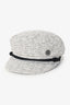 Maison Michel White/Black/Gold/Grey Tweed Sailor Cap
