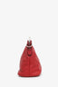 Prada Red Grained Leather Shoulder Bag SHW