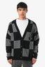 Off-White 2013 Black/Grey Checkered Wool Cardigan Size XL Mens